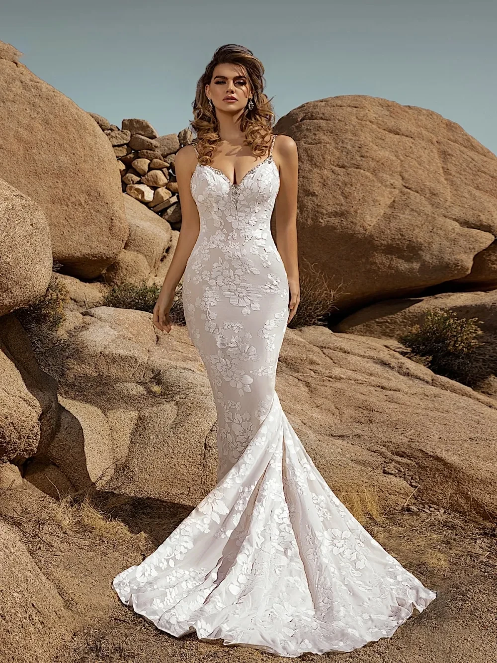 Haohao-Robe de mariée classique sexy avec appliques de perles, robe élégante pour patients, bretelles spaghetti, longue robe de mariée, 2024