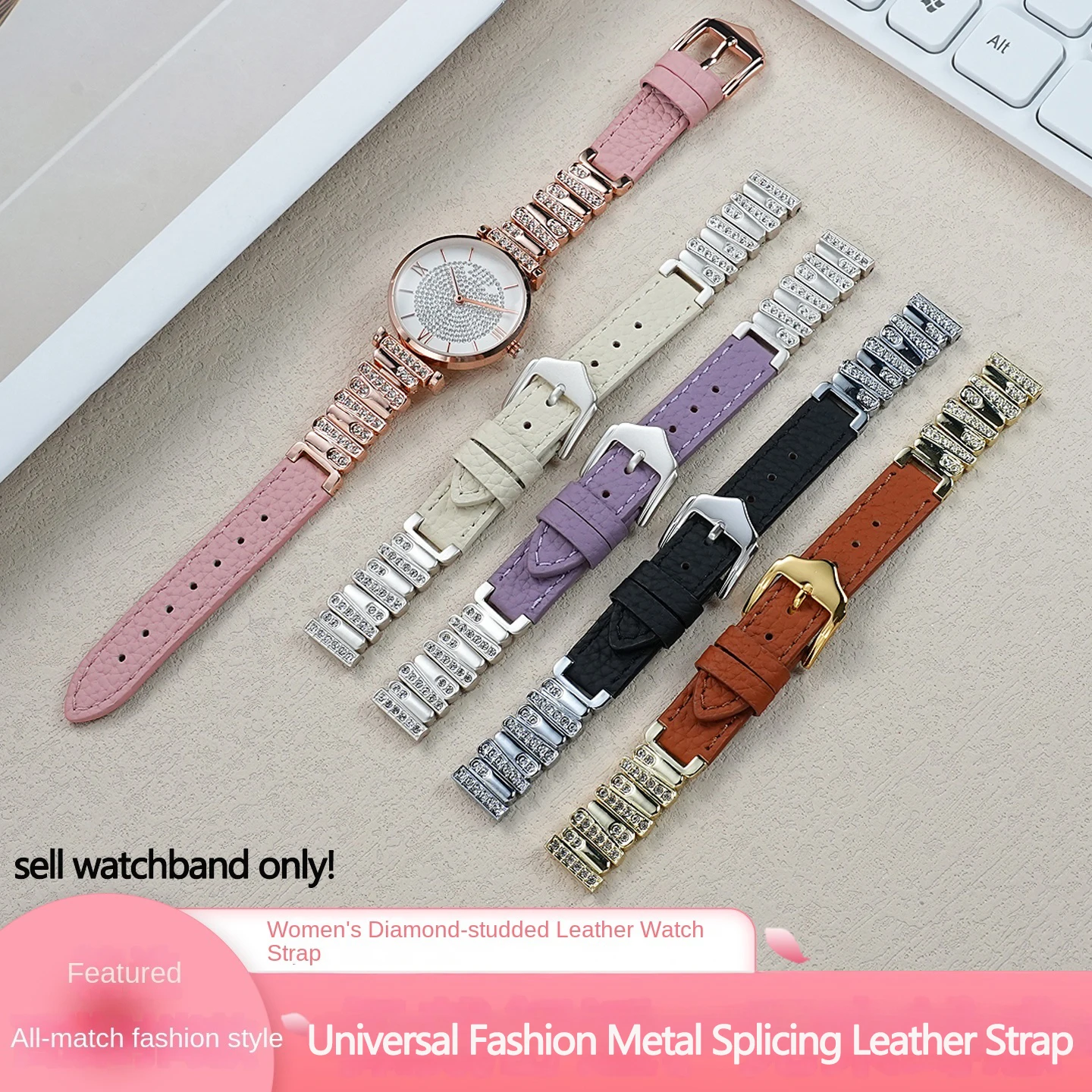 

14-миллиметровый быстросъемный металлический ремешок из кожи для Armani AR1926, 1925, 1909, 1956, 11244, браслет для Garmin Lily 2, ремешок для часов