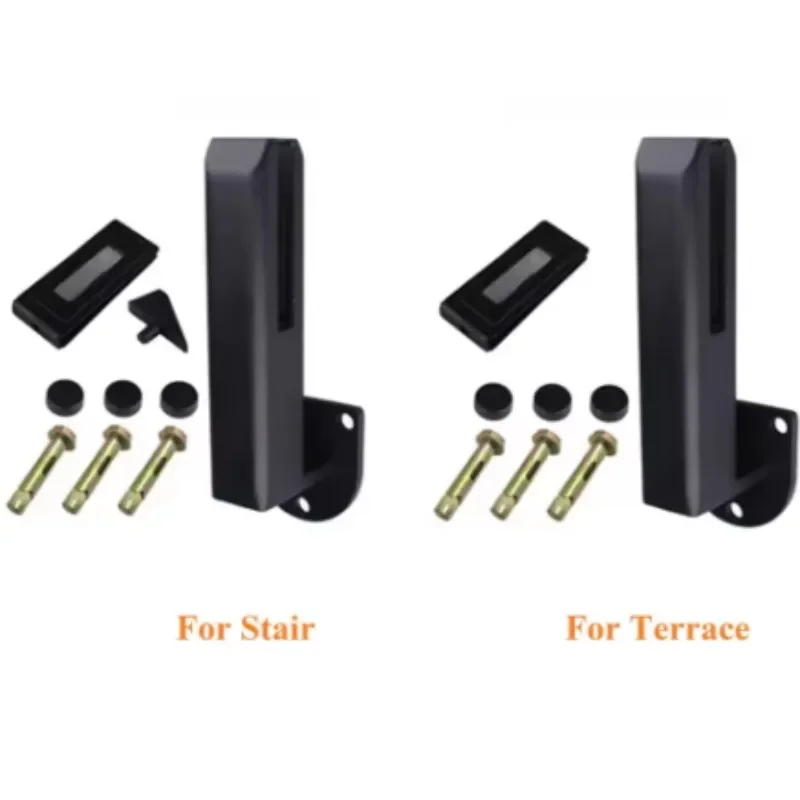 1Pc Stainless Steel Side Hung Railing Glass Fixing Clamp Clip For Stair Terrace Matte Black