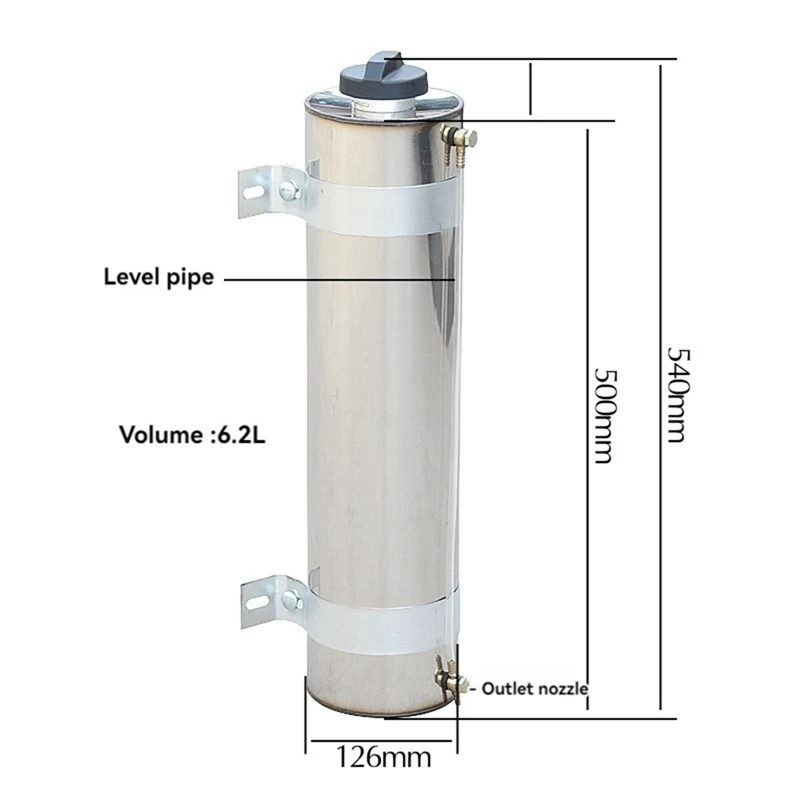 เครื่องทำอากาศร้อนสำหรับจอดรถ6.2L ถังเก็บน้ำมันสแตนเลสพร้อมฝาปิดสำหรับเปลี่ยนเครื่องทำความร้อนในที่จอดรถ webasto