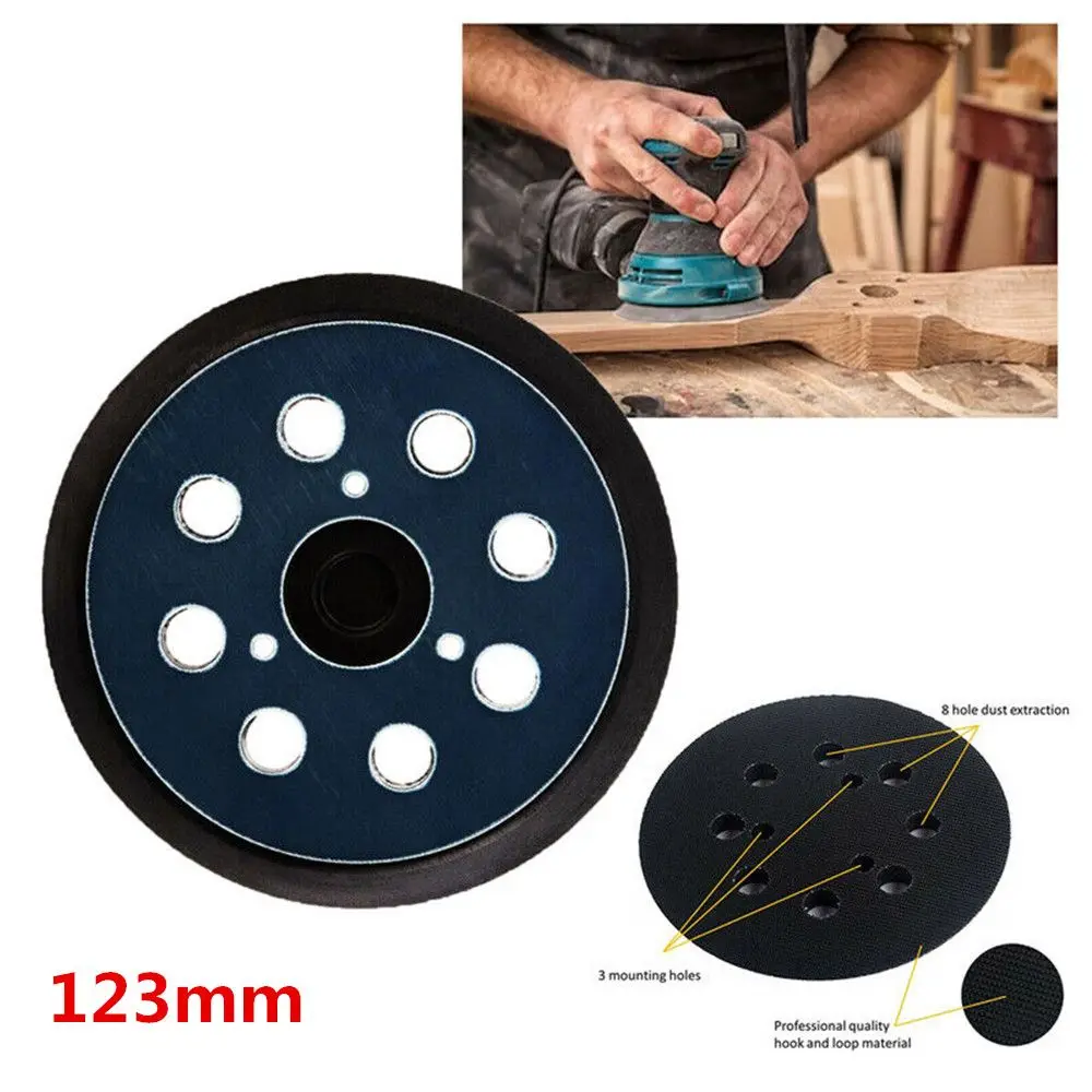 Durable 123mm Replaceable SabreCut Orbital Sander Backing Pad Hook & Loop