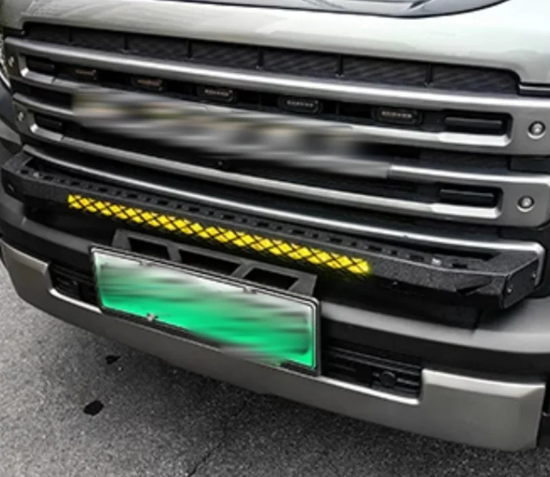 Car Front Bumper Fit for Haval Raptor LED Spotlight Bracket Bumper Modified Anti-collision Beam Competitive Bar Accessories