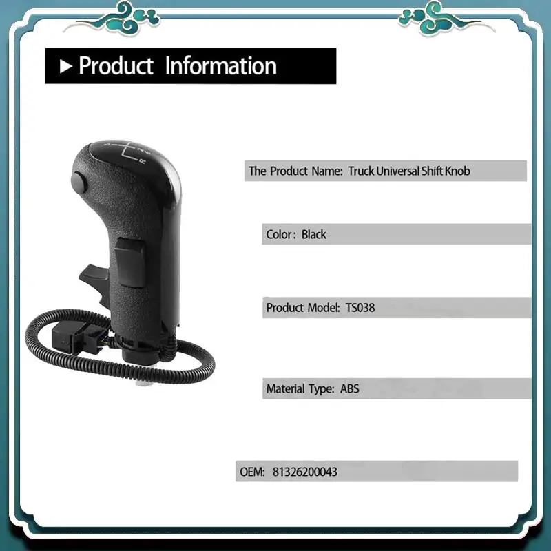 

Premium Gear Shift Knob Truck Gear Shift Knob Gear Shifter Lever Head For MAN TGA TGX TGS 81326200043