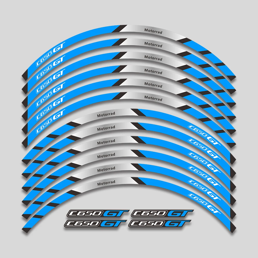 

Аксессуары для мотоциклов, яркие водонепроницаемые декоративные наклейки, Набор светоотражающих полосок для обода шин для BMW C650GT C 650GT c650 gt