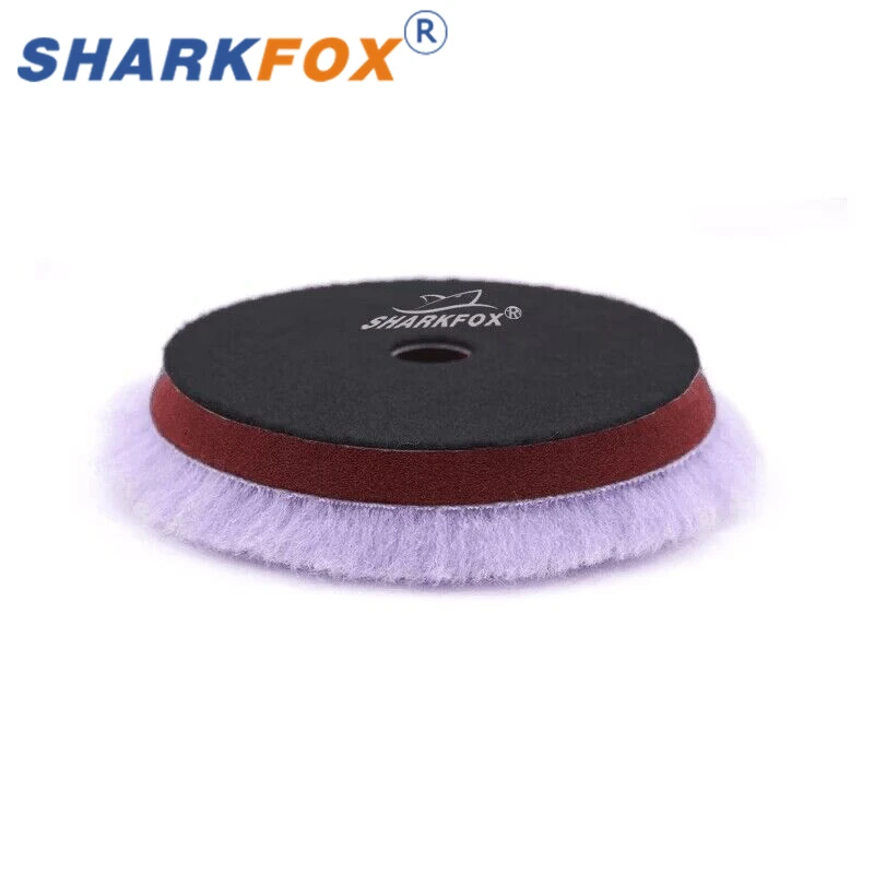 Sharkfox  5 Pieces/lot  5/6 Inch Wool Polishing Pad High Density Lambs Woollen Polish Buffing Pad Car Polisher Buffing Waxing