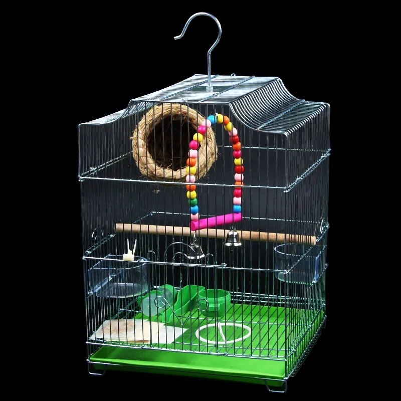 

1PCS Budgerigar Cage Wrought Iron Thrush Embroidered Starling Stainless Bird Large Bird Parrot