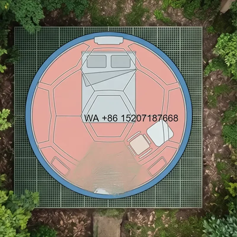 Wmwmnu Luxury Modern Waterproof Geodesic Dome Tent with Transparent Polycarbonate Roof for Office Building Use