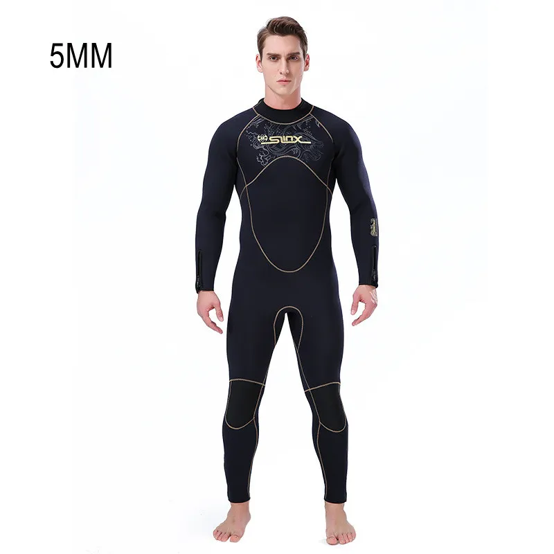 

5MM Men Scuba Keep Warm UnderWater Hunting Spearfishing Diving Suit Neoprene Full Body Snorkeling Kayaking Swim Drifting WetSuit