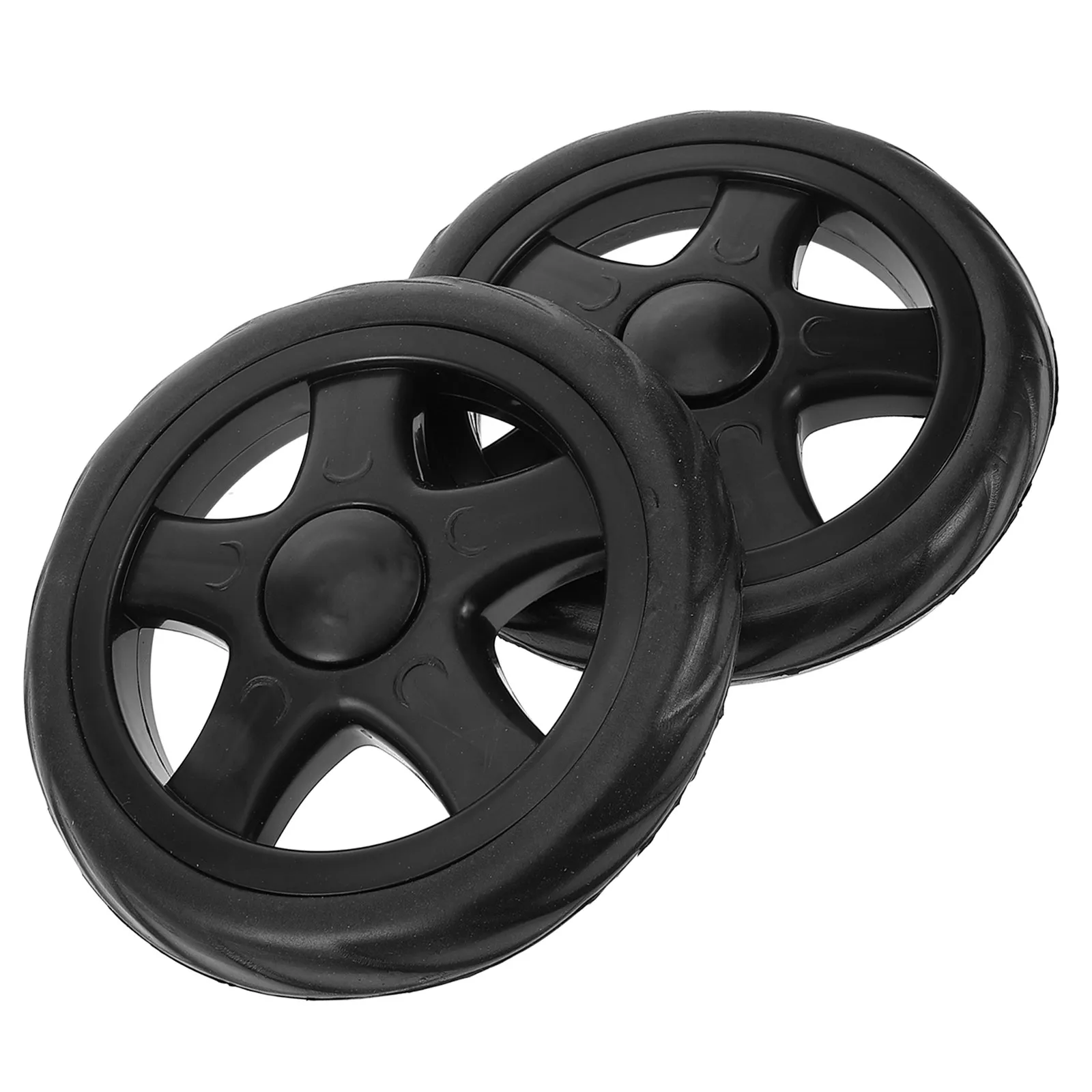 2Pcs Laundry Cart Wheels Heavy Duty Rolling Casters for Utility Shopping Grocery Cart Replacement Wheels Universal Wheel
