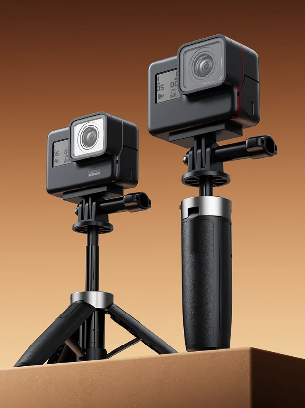 Mini Extendable Foldable Tripod Portable Monopod for GoPro Hero 13/12/11 Black Session Osmo Action Camera Vlog Shooting Accessor