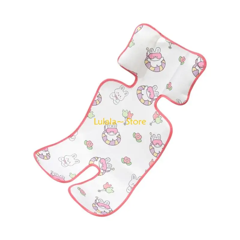 Y4QA Summer Baby Pram Cushion Liner Soft Cushion Comfortable Cooling Pad Breathable Infat Pram Carriage Pad