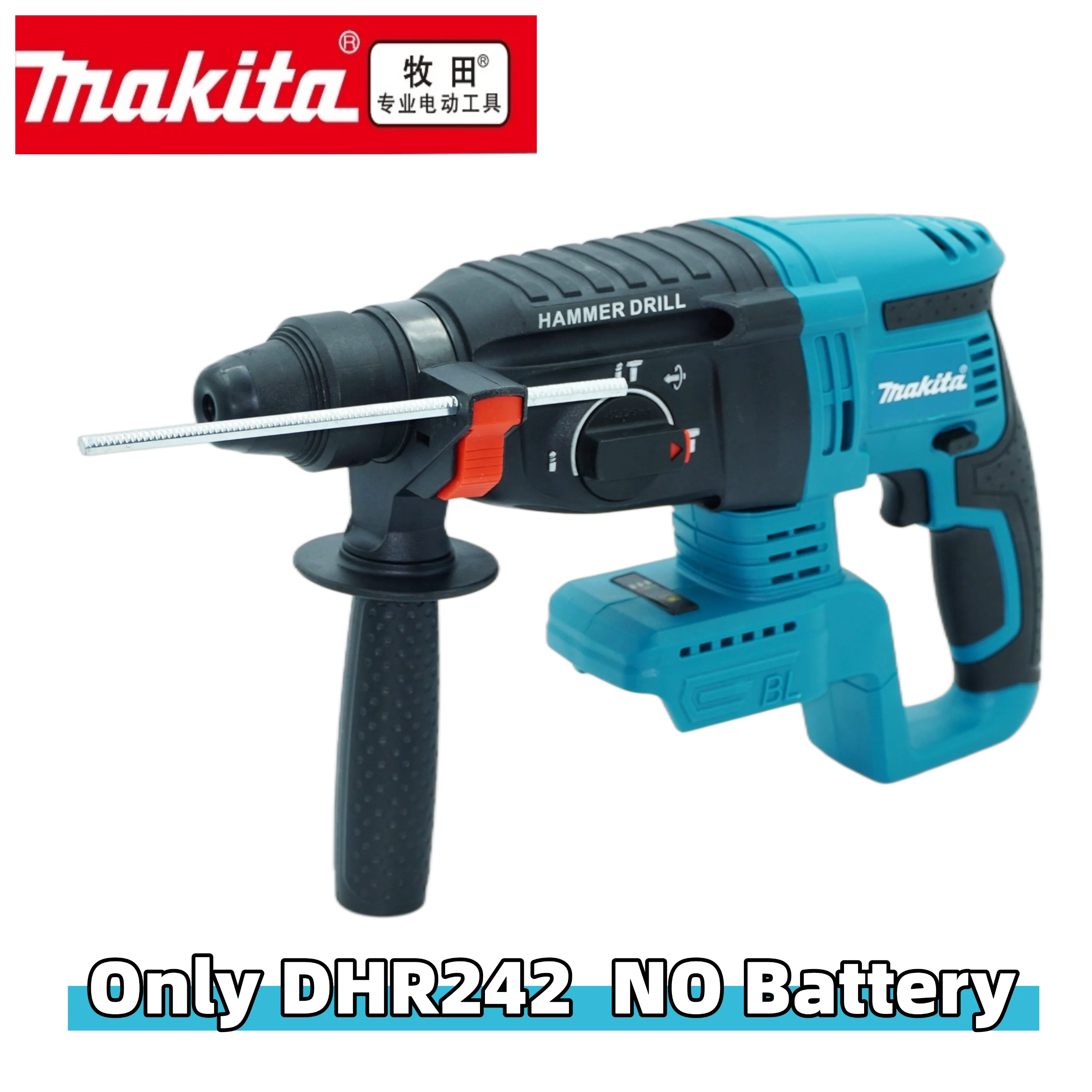 ? Originele Makita DHR242 18V Borstelloze Accu-Boorhamer 26mm Beton 4500S/min 3-Modus Zwaar Professioneel ?