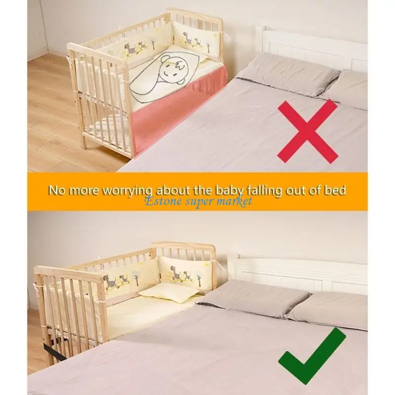090B Crib Fixed Belt Splicing Large Bed Anti-moving Strap Mother and Child Bed Connector Band Baby Crib Strap for Newborns