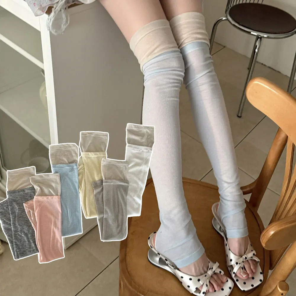 Ballett-Stil Spleißsocken, japanische Fußsocken, Overknee-Socken, dünne kniehohe Socken, Fußwärmer – Detail 12