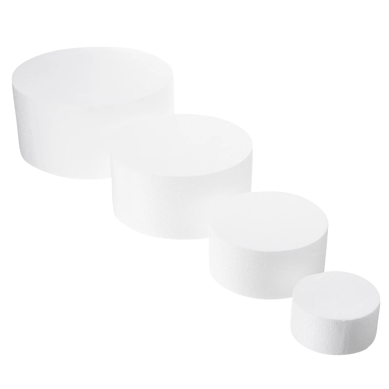 

4 Pcs Cake Embryo Model Foam Square Stand Holder with Lid Foams Dummies DIY Mould Decorations Office
