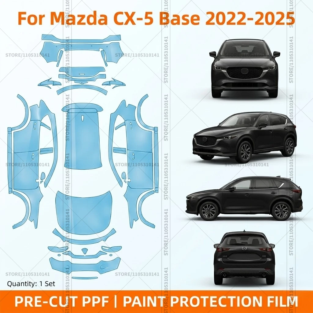 

Pre-Cut Paint Protection Film PPF Transparent Bumper Protector Automotive Clear Bra Car Film For Mazda CX-5 Base 2022-2025