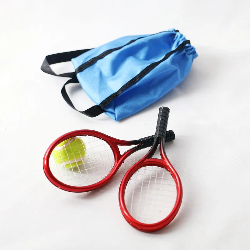 Perfect Gift for Mini Doll House Decorations Accessories Toys Tennis Rackets and Balls Floor Mats Brooms Brushes Cleaning Tools