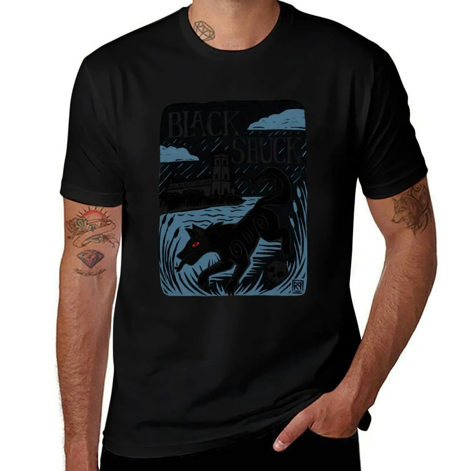 Black Shuck - Demon Dog of East Anglia T-Shirt funny t shirts cotton T-Shirt
