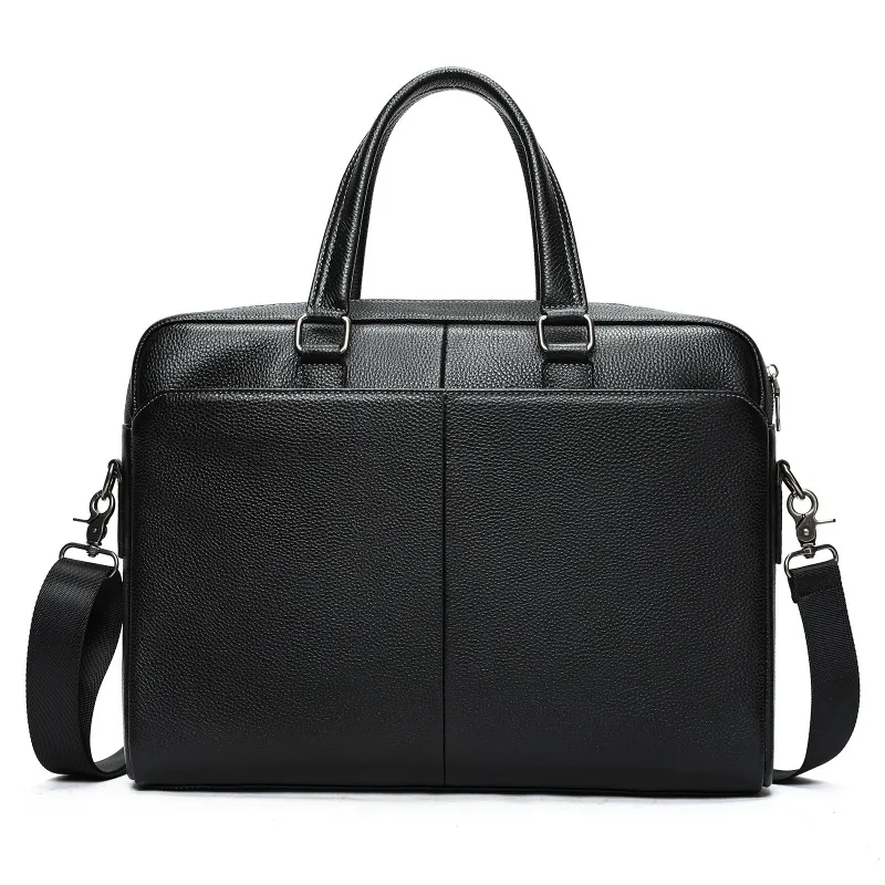 Stylish and Professional Genuine Leather Tote Bag for Men 16-Inch Briefcase Laptop Business Bag Lawyer's Bag