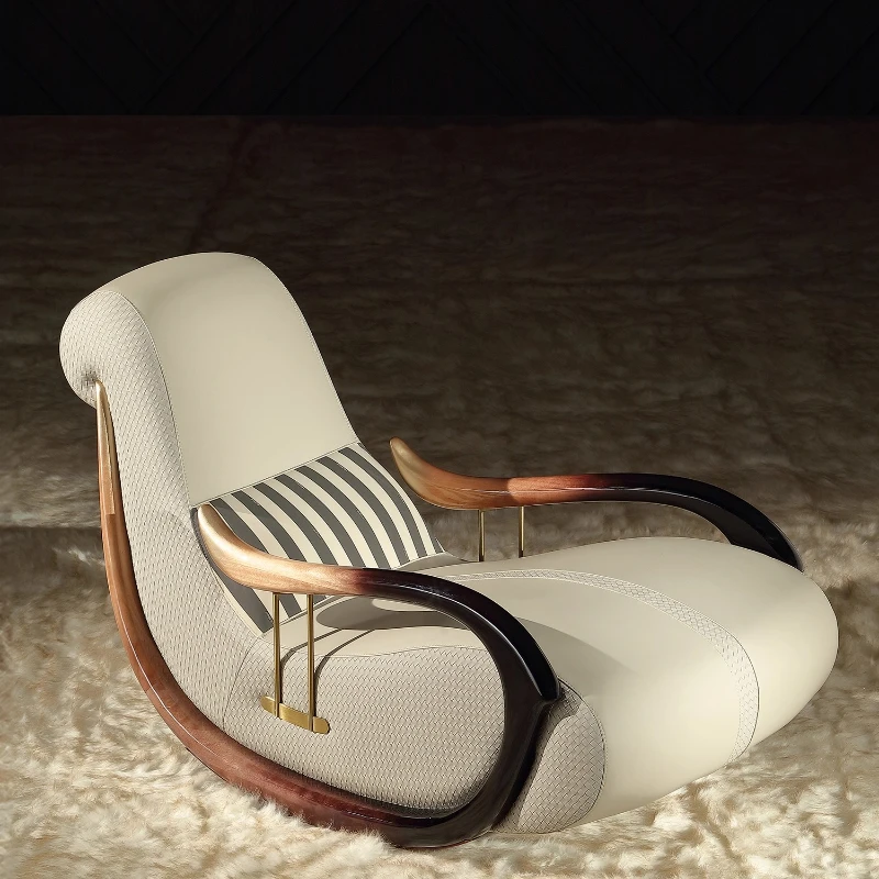 

Reclining Chair Leather Leisure Rocking Chair Original Design International Pavilion