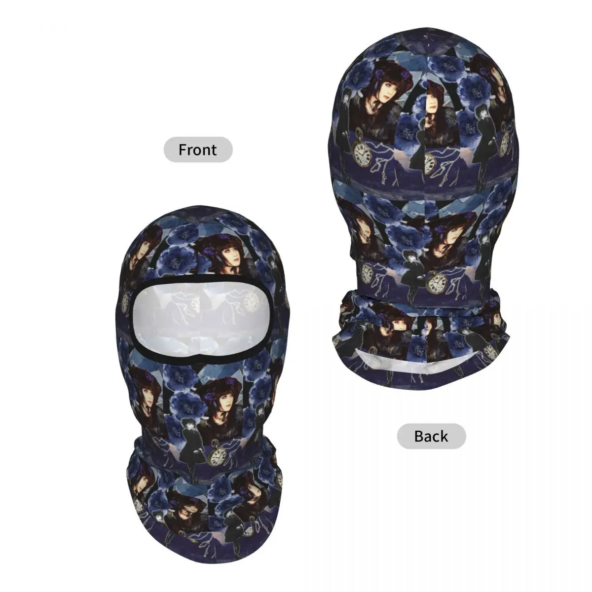 Malice Mizer Visual Kei Japanese Rock Band Gothic Breathable Thin Balaclava Full Face Mask Sun Protection Neck Gaiter