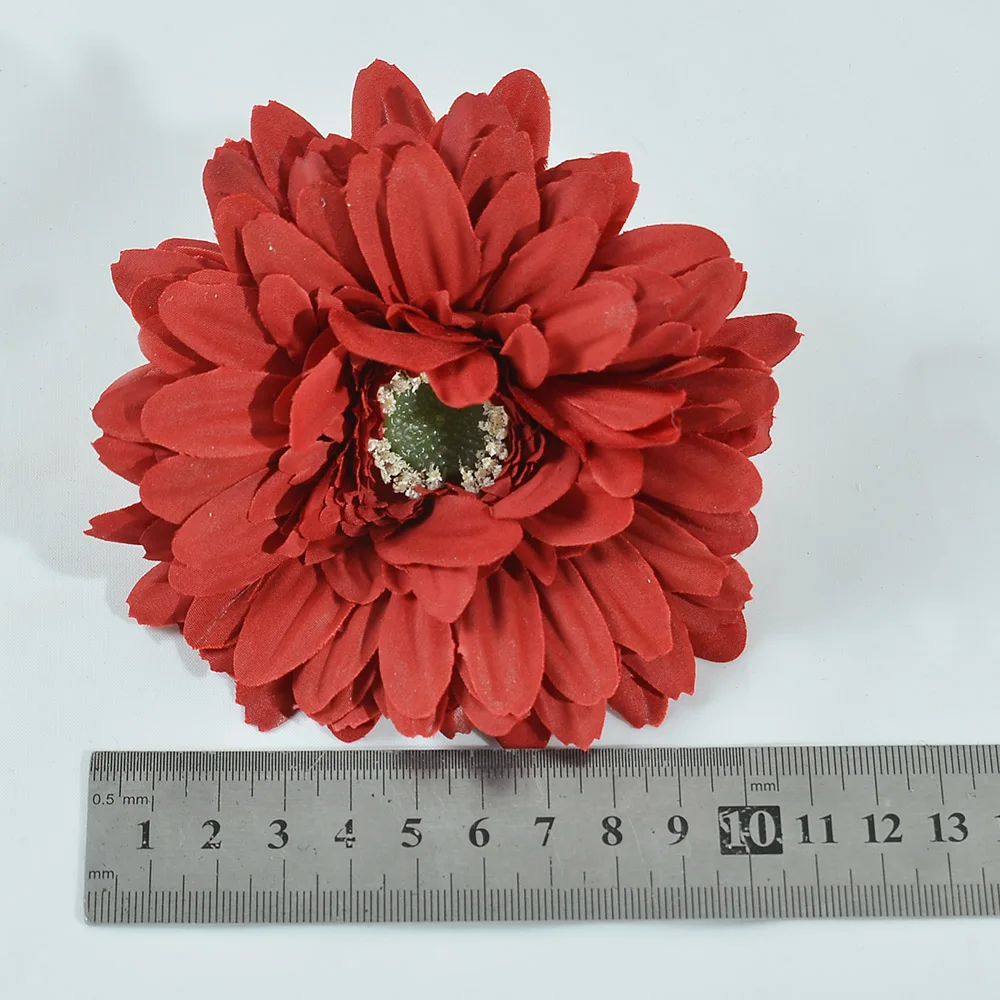 5Pcs Artificial Silk Big Gerbera Flower Heads Ghrysanthemum Daisy DIYHair Handmade Wedding Home Garden Bouquet Decoratiive