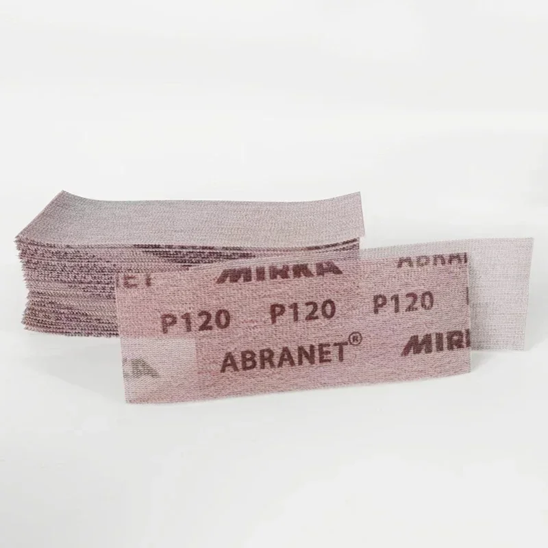 

MIRKA Сетчатая наждачная бумага Финляндия Оригинальная прямоугольная доска 70*198 мм с ручным нажатием Бепыльная сетчатая наждачная бумага Флокированный абразив
