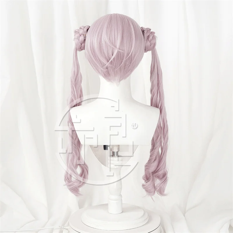 La centinaia linea Kako Tsukumo parrucca cosplay 65 cm lunghi doppia coda di cavallo capelli ultima accademia di difesa festa di Halloween donne ragazze