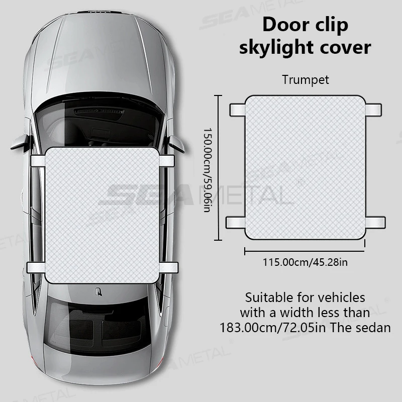SEAMETAL couverture d'ombre de toit ouvrant de voiture Protection solaire imperméable Protection con