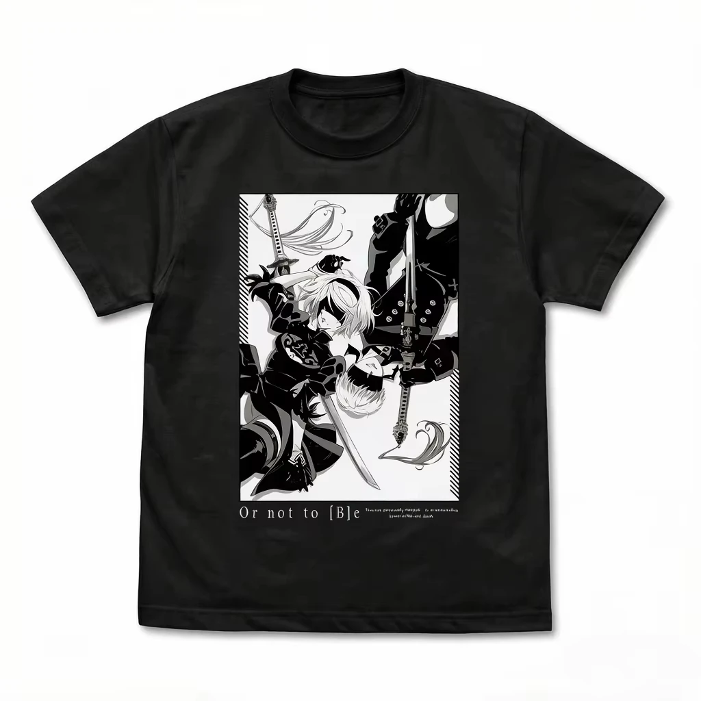 2026 Summer Hot-selling Breathable Comfortable Unisex Japanese Anime Harajuku Hip-hop Punk 2B NieR: Automata T-Shirt