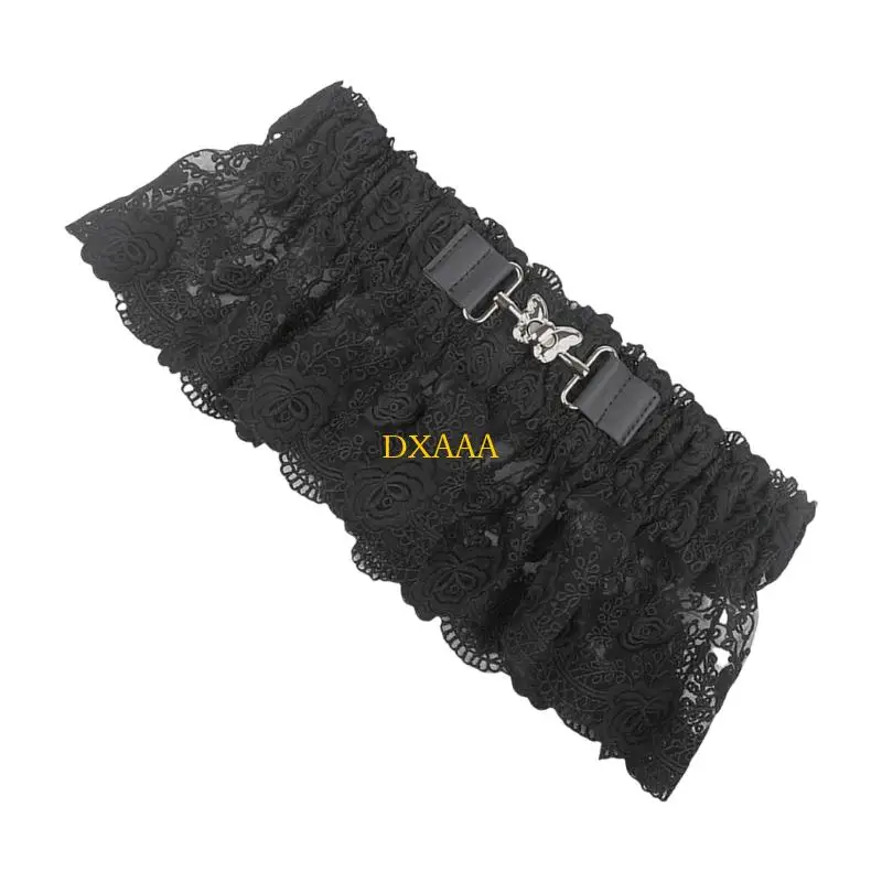 DXAA 여성 조절 가능한 벨트 벨트 검은 탄성 지원 야외 활동 피트니스