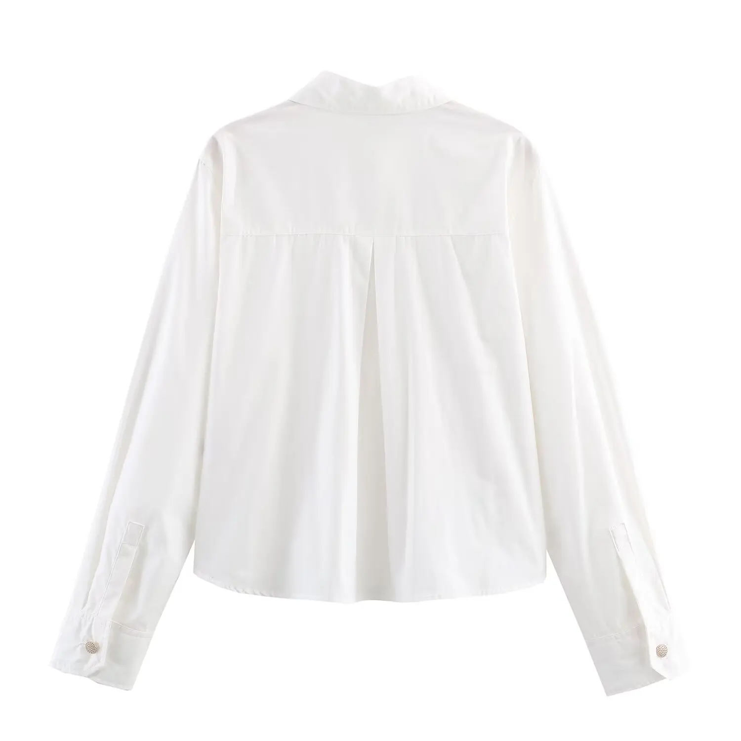 BSAY Schmuck Knopf Popeline Hemd für Frauen Mode Herbst Winter Neue Lange Ärmel Einreiher Bluse Chic Damen Top