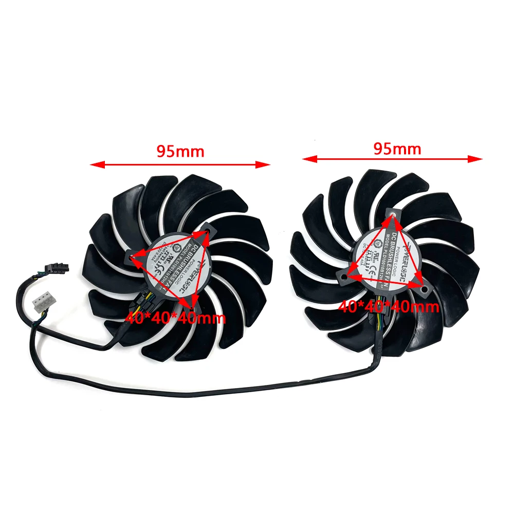 جديد الأصلي 95 مللي متر PLD10010B12HH RX 6700 6750 الميكانيكية 2X GPU مروحة ل MSI الميكانيكية راديون RX 6600 ، 6600 XT ، 6700 XT مروحة التبريد