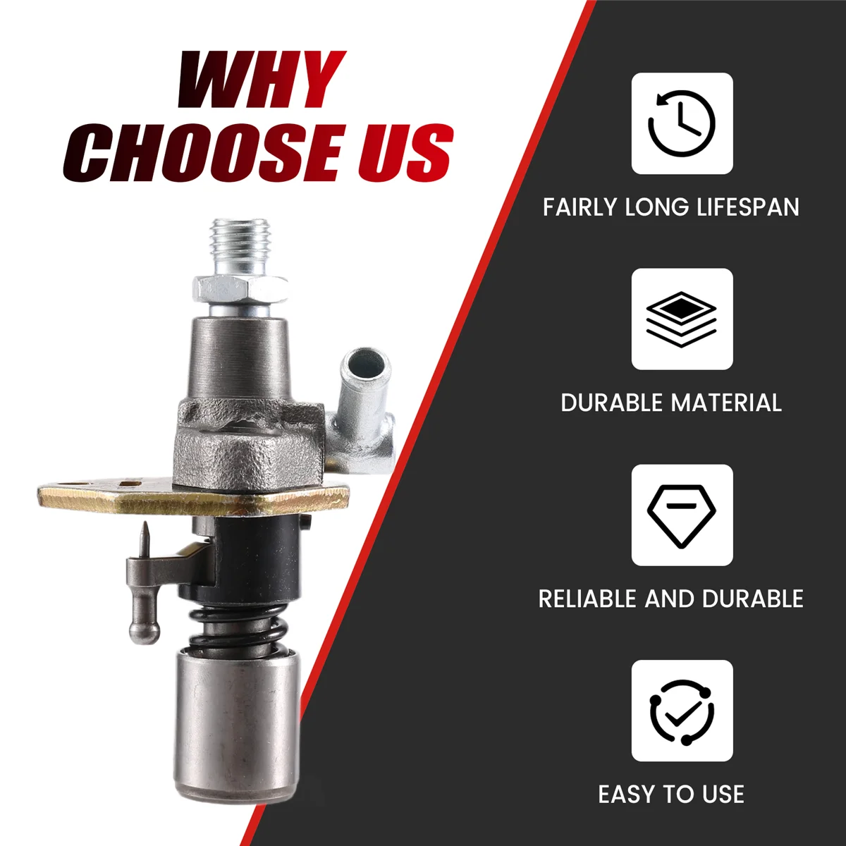 CMHI для топливного насоса 186F без электромагнитного клапана для 186 186F 10HP моторного масляного насоса, аксессуары для румпеля