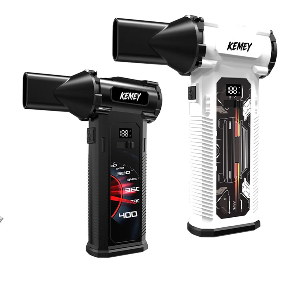 Kemey A5 Hair Dryer Battery Operated 11000 Rpm Leaf Blower Wireless Super Powerful Professional Hair Dryer Machine