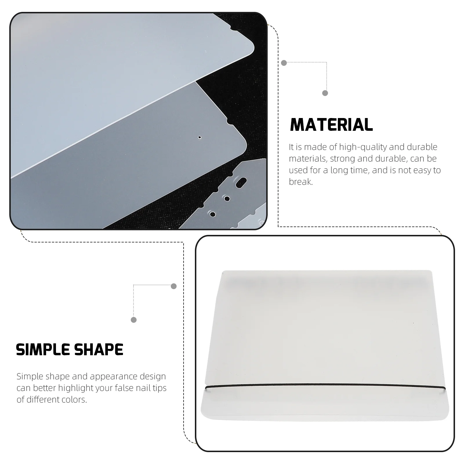 

1Set Nail Piece Display Book Smooth Frosted Surface Reusable Nail Art Storage Booklet for Color Collection Display Tool