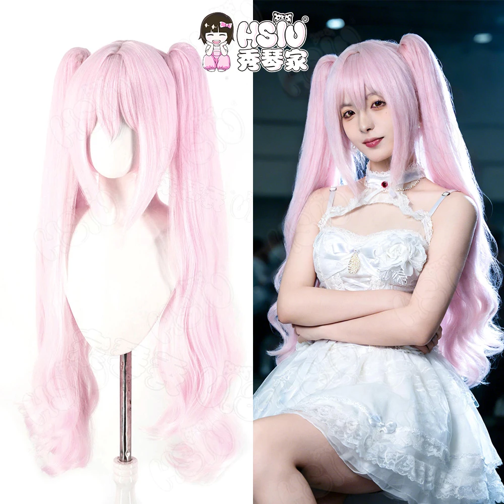 

Alice Cosplay Wig HSIU 90cm Pink long hair Heat Resistant Wig+Wig cap Game NIKKE The Goddess of Victory Velvet Alice Cosplay