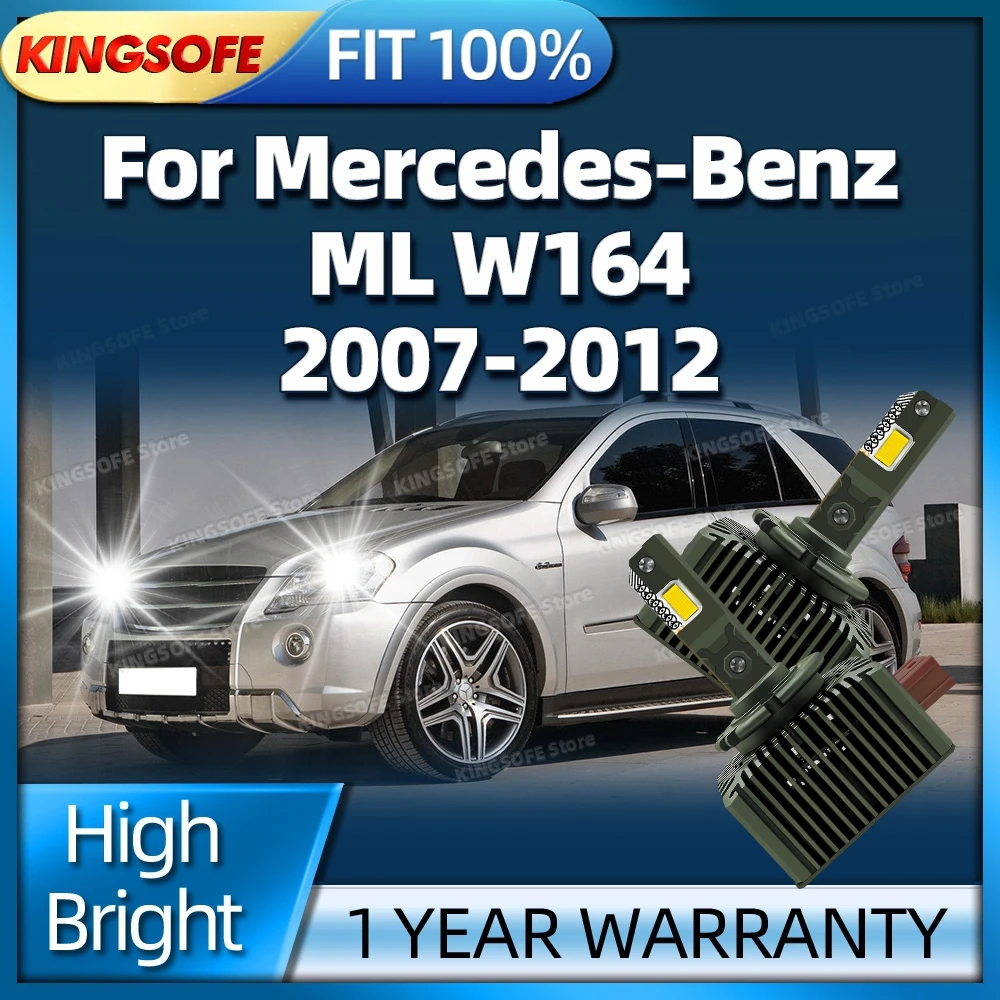 

Powerful LED Headlight Bulbs D1S Car Lights 6000K Play and Play HID For Mercedes Benz ML W164 2007 2008 2009 2010 2011 2012