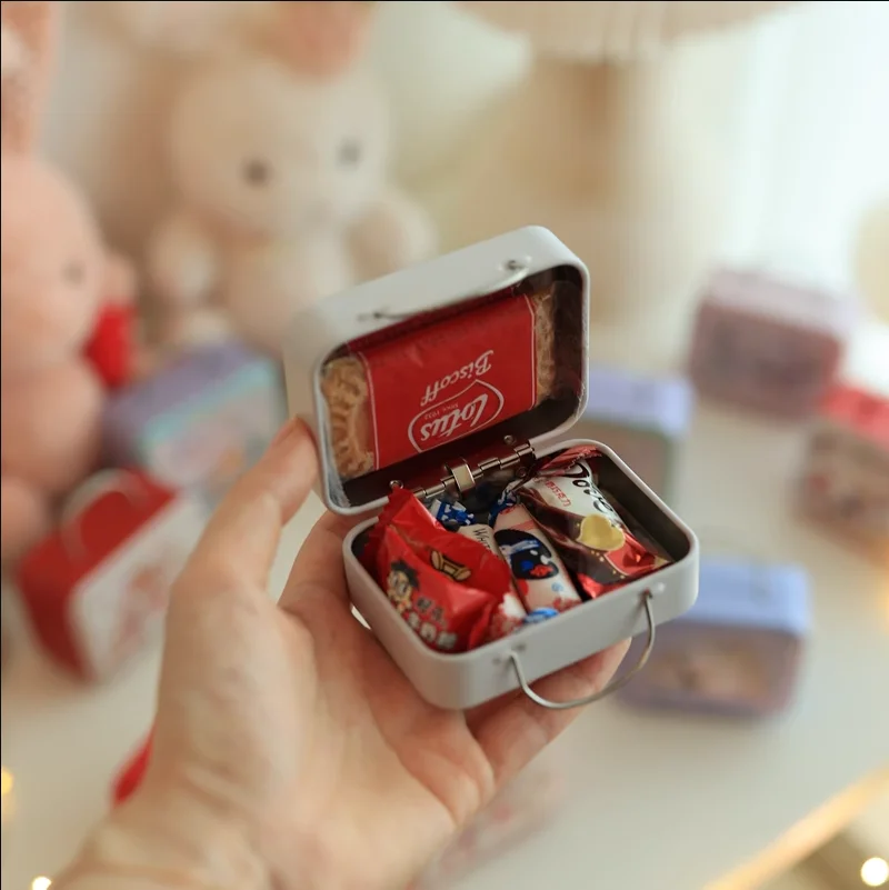 Cartoon Rabbit Candy Chocolate Packing Gift Box Make Up Organizer,Earphone Container,Small Metal Suitcase Jewelry Storage Boxes