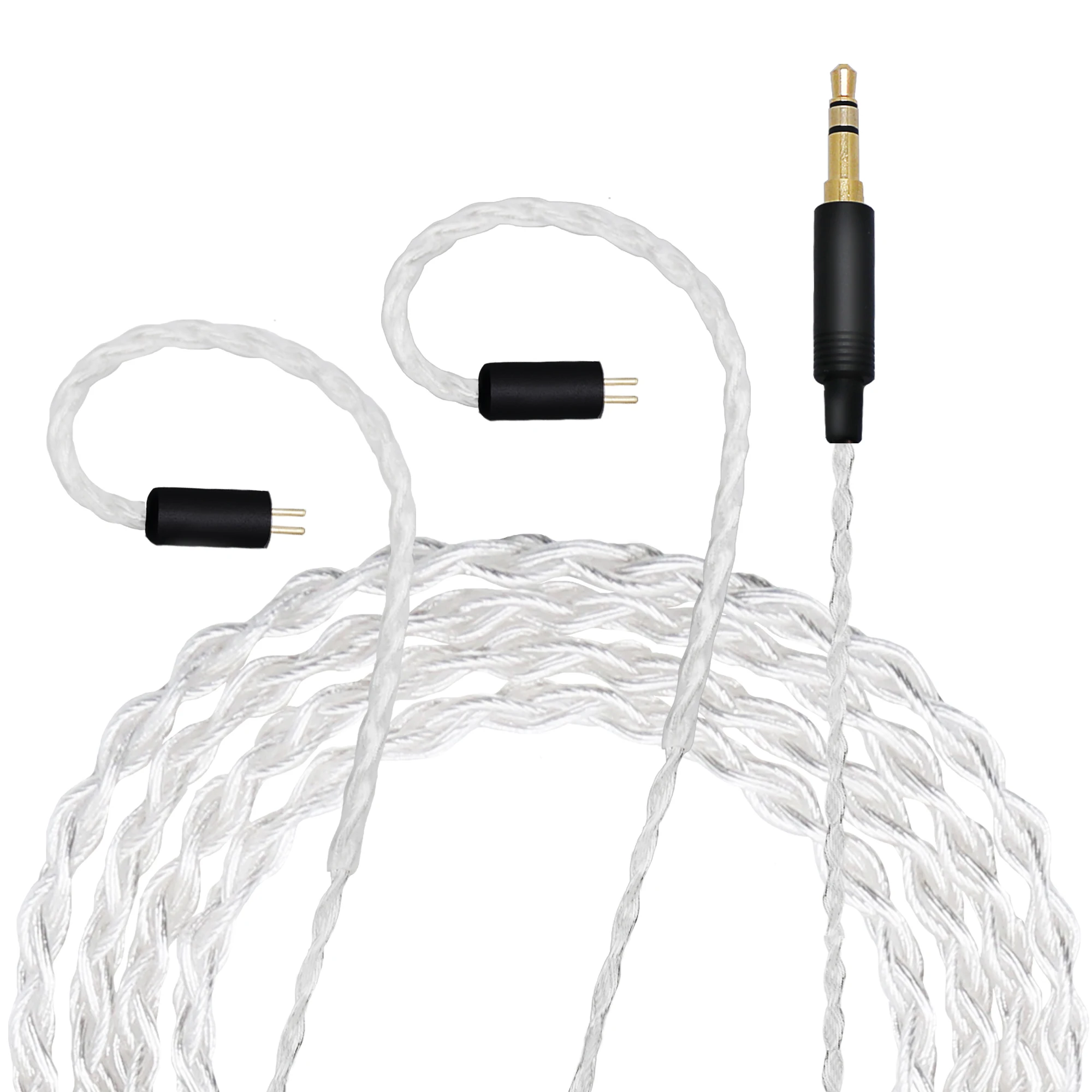 PIROLE 8-ядерный 6N монокристаллический медный посеребренный Hi-Fi кабель для наушников 3,5 мм штекер 2-контактный разъем 0,78 для TRN SE535 UE900 W80