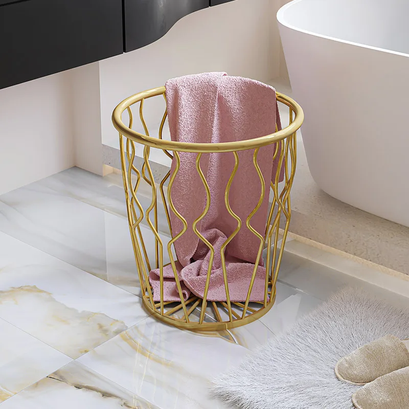 

Корзина для белья в скандинавском стиле — нержавеющая корзина большой емкости для хранения для ванной комнаты INS, модный домашний органайзер с металлическим каркасом