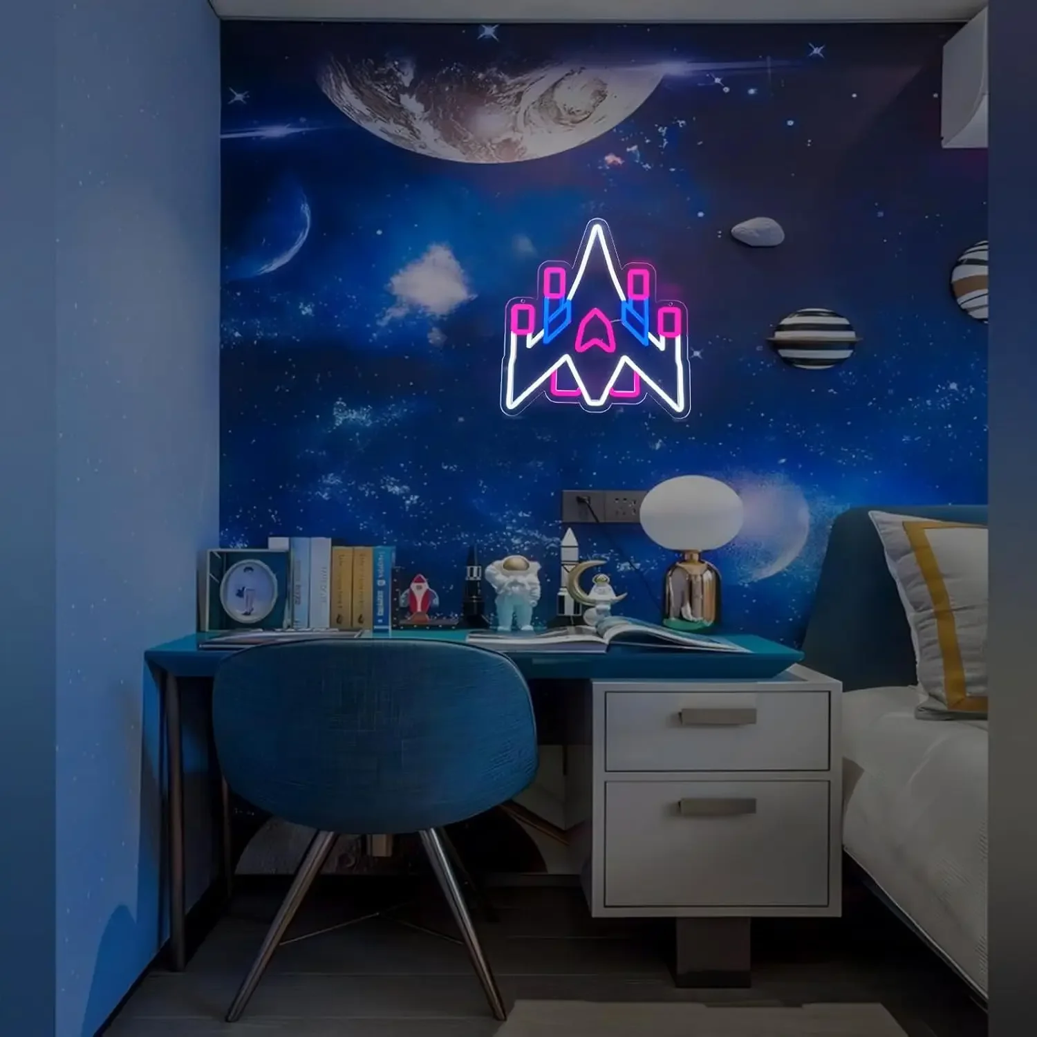Castle Neon Sign LED Wall Art USB Powered Acrylic Glow Lamp Princess Theme Decor Bedroom Kids Room Party Aesthetic Hanging Light