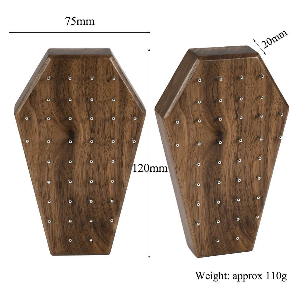 Solid Wood Labret Dermal Anchor Body Piercing Jewelry Top Display Seller Cases Display Tool with Screw Thread