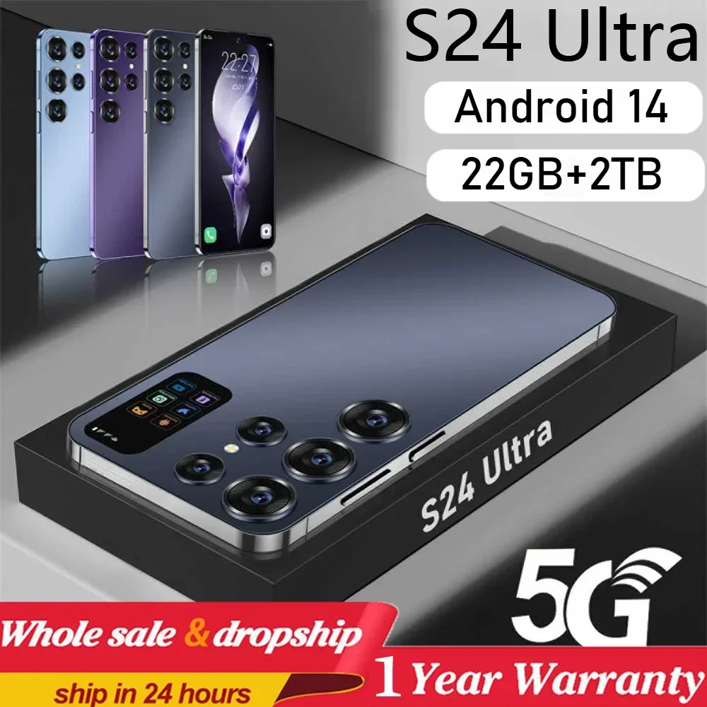 Global Version S24 Ultra 5G Original Smartphone 7.3HD Cellphones Snapdragon 8 gen 3 Android 14 Cell Phone 7800mAh Mobile Phones