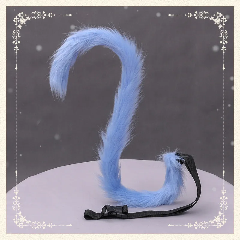 80cm lungo peluche coda di gatto accessori per costumi Cosplay JK ragazza Lolita Furry Animal Tail Fursuit Party Halloween puntelli Cosplay