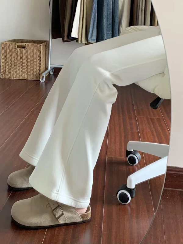 กางเกงโยคะทรงกระดิ่งแบบมีซับในสไตล์อเมริกัน รุ่น Extended Length พร้อมเชือกผูกเอว ทรงลำลอง ยาวคลุมเท้า