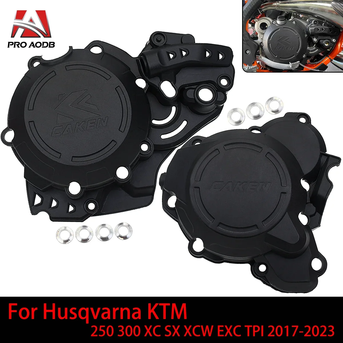 

Motorcycle Clutch Cover Ignition Protector Guard For KTM EXC SX XC XCW TPI 250 300 2017-2023 For Husqvarna TC TE 250 300 250i