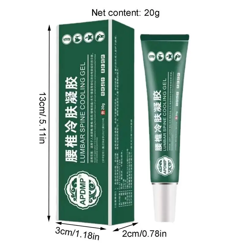 Dolore alla spalla dolore alla colonna vertebrale unguento dolore articolare dolore lombare Gel verde lesioni impacco freddo Gel 20g il nuovo Gel di raffreddamento lombare