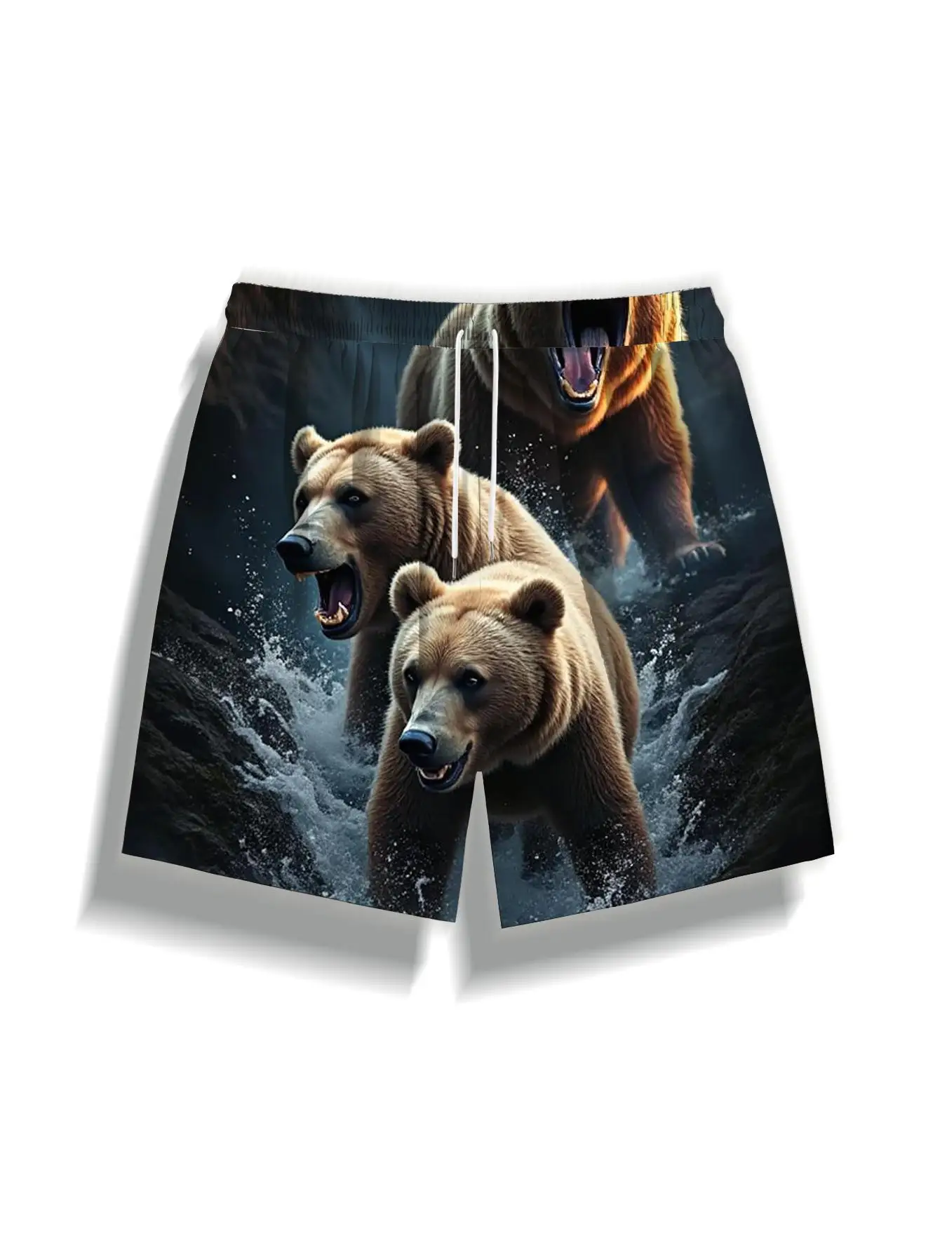 1pcs Men's Short swim trunks2026 Summer 3D Printed Short sleeve Polyester Quick drying men's work pants running Breathable