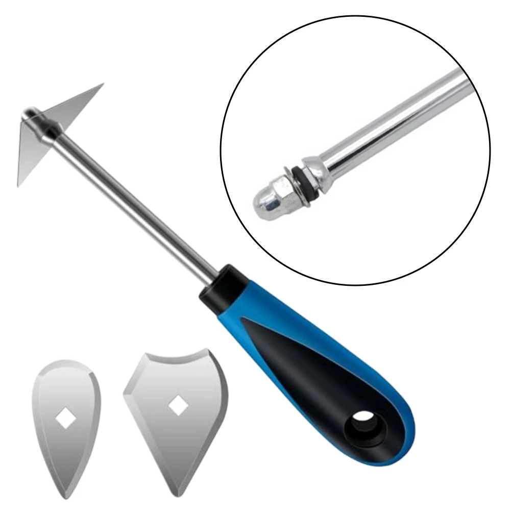 8-Inch Stainless Steel Paint Shaver Kit With Interchangeable Triangle, Combination, Heart Blades Types For Home Improvement